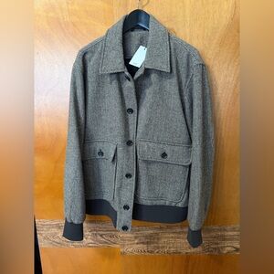 Jason Wu Black and Gray Herringbone Jacket